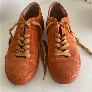 Vince Suede Sneakers Size 6 monochromatic orange